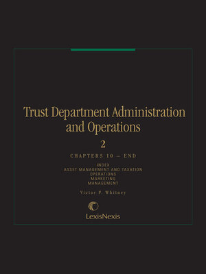 cover image of Trust Department Administration and Operations
